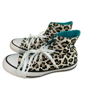 Converse Leopard Print High-Top Sneakers Women’s 5
